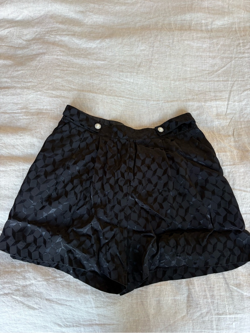 Vintage Dylan & Rose Checkered Satin Shorts